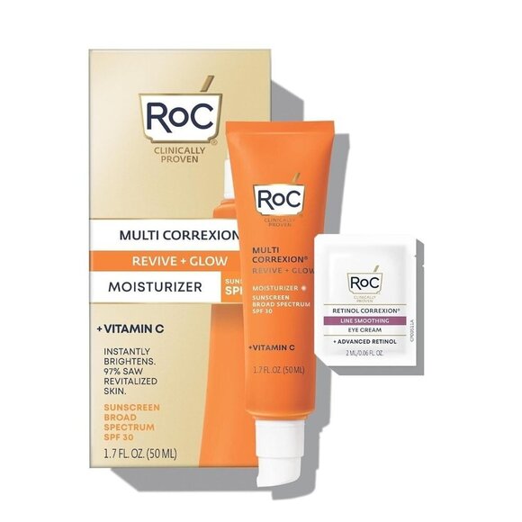 RoC Multi Correxion MOISTURIZER SPF 30 Revive + Glow Vitamin C  1.7oz - Picture 1 of 5